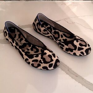 ROTHY’s comfy CHEETAH pattern ballet flats, sz 11. NWOT